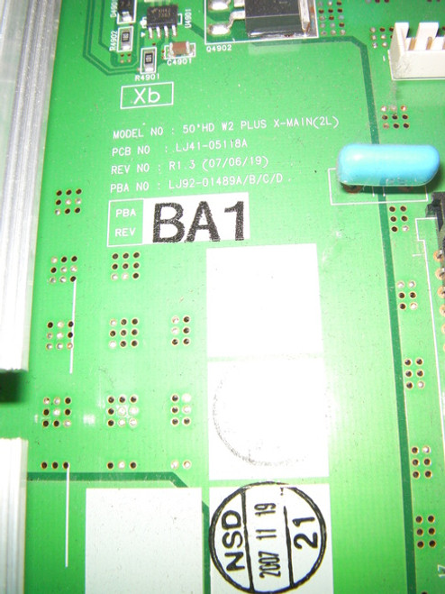 Samsung HPT5054X X-Sustain Board LJ41-05118A / LJ92-01489B