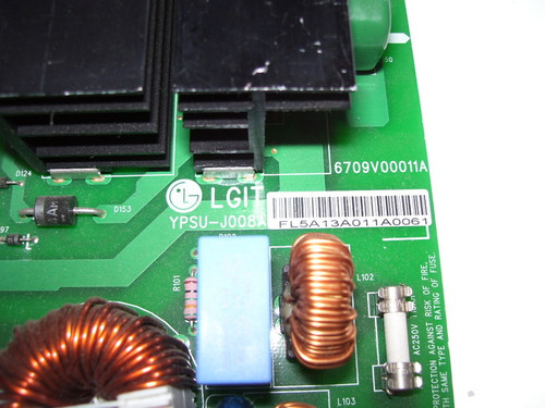 LG 50PX1D Power Supply Board 2300KFG047A-F / YPSU-J008A / 6709V00011A