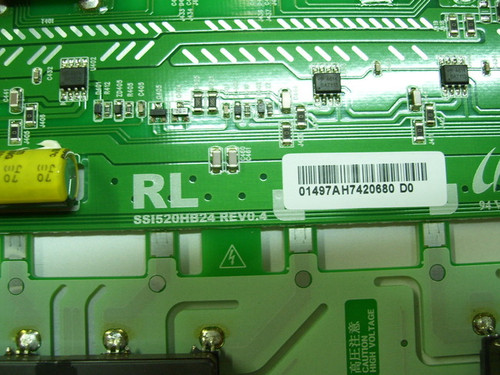 Mitsubishi LT-52144 LOWER AND UPPER RIGHT Inverter BoardS SSI520HB24-RL & SSI520HB24-RU / LJ97-01497A & LJ97-01498A
