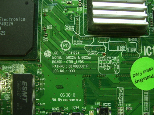 LG 50PX1D Main LOGIC CTRL Board 6870QCC011P / 6871QCH045B