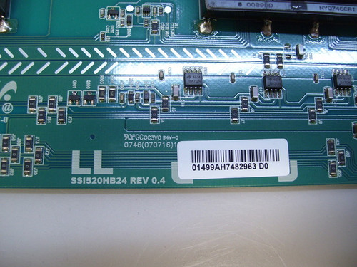 Vizio VX52LFHDTV10H LEFT LOWER Inverter Board SSI520HB24 / LJ97-01499A