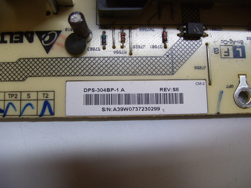 Sharp Power Supply Board DPS-304BP-1A / RDENCA235WJQZ