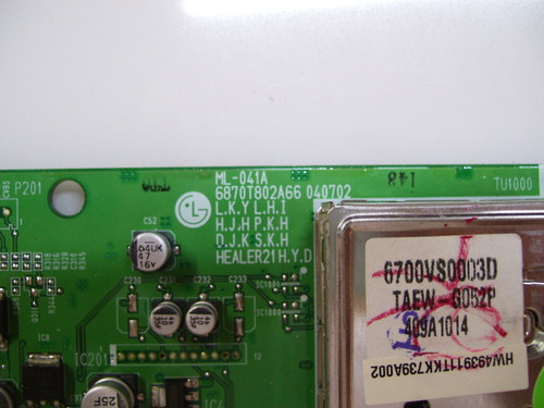 LG RM-26LZ30 Main Board 6870T802A66 / 3911TKK739A