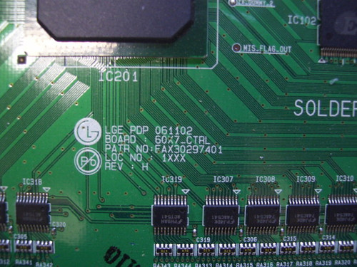 LG 60PB4DT-UB Main LOGIC CTRL Board EAX30297401 / EBR30168901