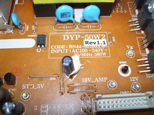 Samsung HPT5034X/XAA Power Supply Board DYP-50W2 / BN44-00160A