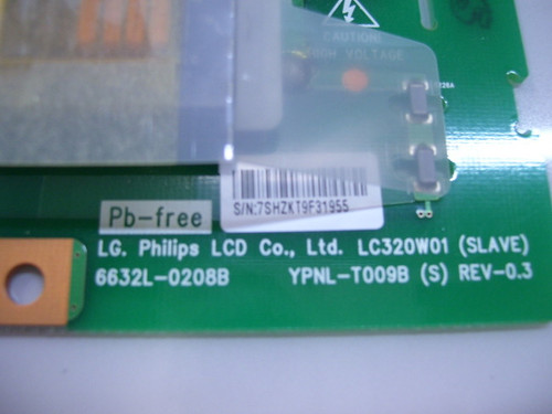 LG 32LC2D SLAVE Inverter Board YPNL-T009B / 6632L-0208B
