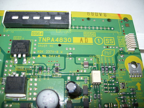This Panasonic TNPA4830AD X-Sus is used in TC-42U1. Part Number: TNPA4830AD. Type: Plasma, X-Sustain Board, 42"