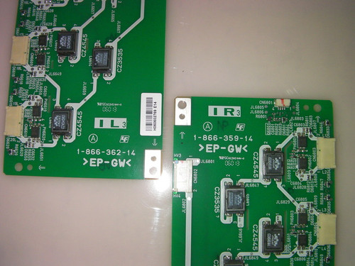 Sony KDL-V40XBR1 Inverter Board Set 1-866-359-14 &1-866-362-14 / 1-866-359-14 &1-866-362-14