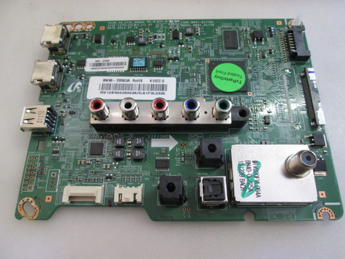 This Samsung BN96-28963A|BN97-07933A|BN41-01778C Main BD is used in UN65EH6000F. Part Number: BN96-28963A, Board Number: BN97-07933A, BN41-01778C. Type: LED/LCD, Main Board, 65"