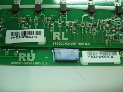 Samsung LN52A550P3F Inverter Board LJ97-01451A/LJ97-01452A / SSB520H24V01