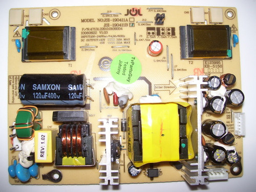 TV LCD 42 ", ELEMENT, FLX18511B, POWER SUPPLY, JSI-190411B, JSI-190411B
