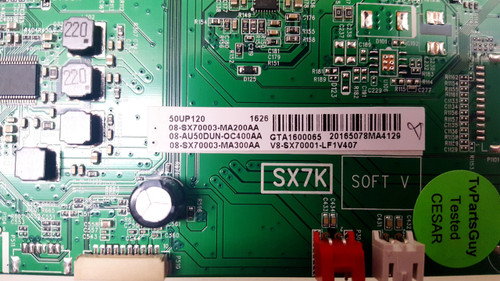 V8-SX70001-LF1V407 TCL 50UP120 Main Board 40-SX7KNA-MAG4HG / 08-SX70003-MA200AA