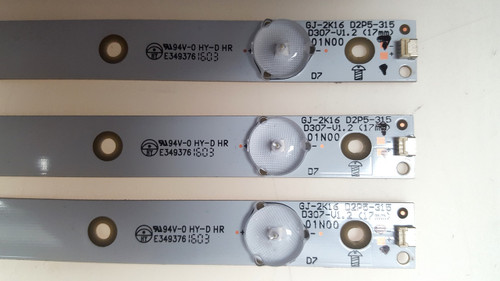 Vizio D32h-D1 Set OF 3 LED STRIPS GJ-2K16 D2P5-315 / 210BZ07D043535C05D