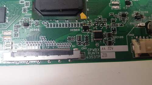 Sony KDL-46EX700 TCon Board RUNTK4353TPZB