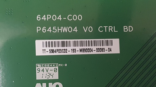 LG 65VS10-BAA TCon Board P645HW04 / 55.64P03.C02