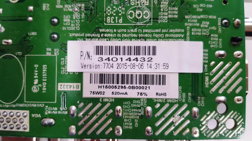 Element ELEFW505 Main Board TP.MS3393.PB851 / H15005295 / 34014432