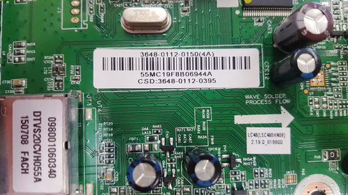 Sharp LC-48LE653U Main Board 0171-2271-5824 / 3648-0112-0150 (4A)