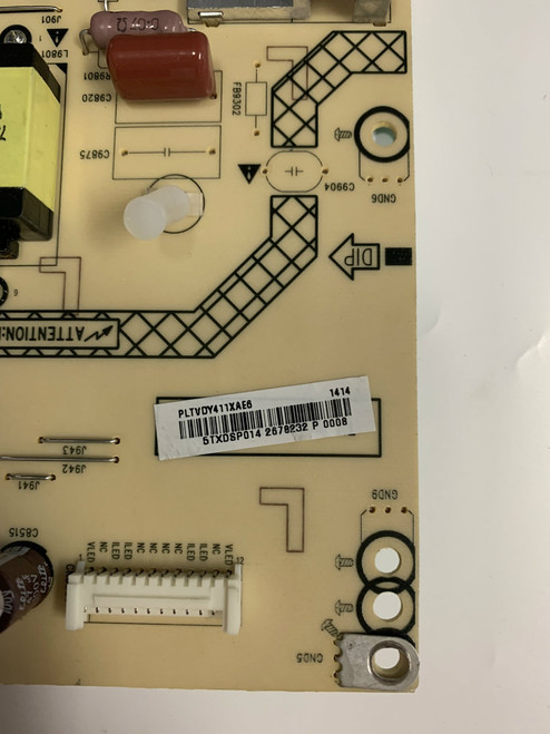 Sharp LC-50LE351U Power Supply Board 715G6310-P01-000-003S / PLTVDY411XAE6