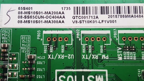 TCL 65S401 Main Board with WiFi Module 40-MST10S-MAD4HG / 08-MS10S01-MA200AA / V8-ST10K01-LF1V001