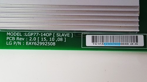 LG 77EG9700 Slave Power Supply Board LGP77-14OP / EAY62992508