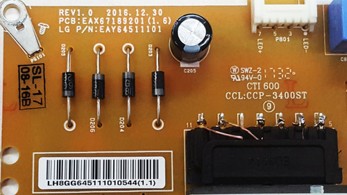 LG EAX67189201 / EAY64511101 Power Supply Board