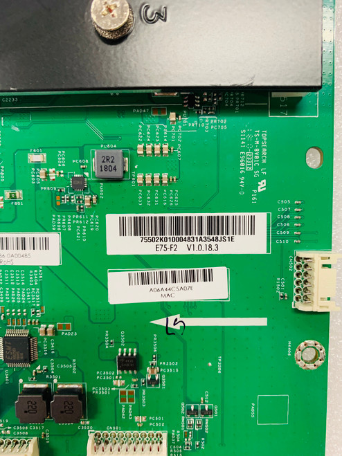 Vizio E75-F2 Main Board 748.02K01.0011 / 755.02K01.0004 (SERIAL#: LWZJWWMU)