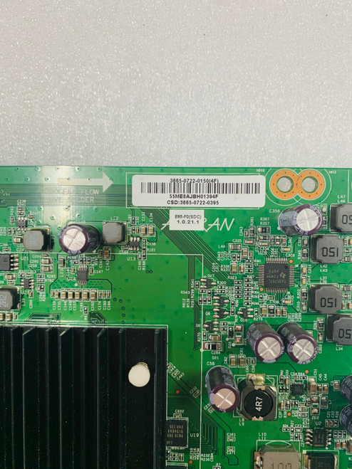 Vizio E65-F0 Main Board 0171-2272-6864 / 3665-0722-0150 (SERIAL#: LAUSWVKU)