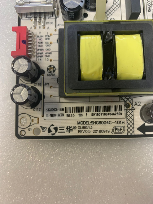 Hitachi 55R83 Power Supply Board SHG6004C-101H / 81-PBE060-N4C26A