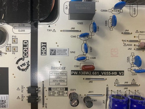 Vizio V655-H19 Power Supply/LED Driver PW.138W2.68 / P650D108DB