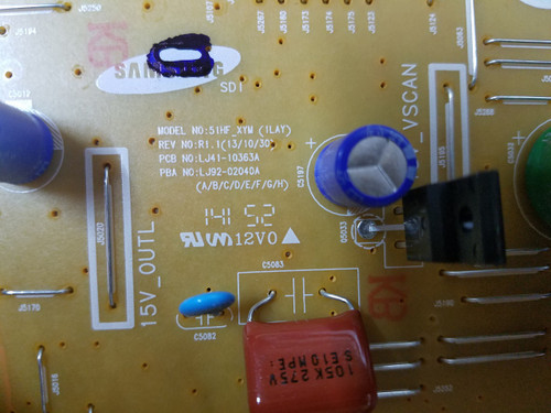 TV PLASMA 51", SAMSUNG ,PN51F5300BFXZA, SUSTAIN BOARD, LJ92-02040A ,LJ41-10363A
