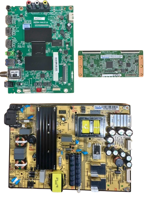 TCL 55FS3750 LBAA- Complete TV Repair Parts Kit 81-PBE050-H92 / V8-UX38001-LF1V025 /  34.29110.019