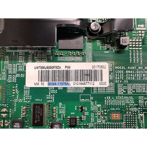 Samsung UN75MU8000FXZA Complete LED TV Parts Repair Kit BN94-11976A, BN44-00913A, BN95-04573A, BN59-01264A