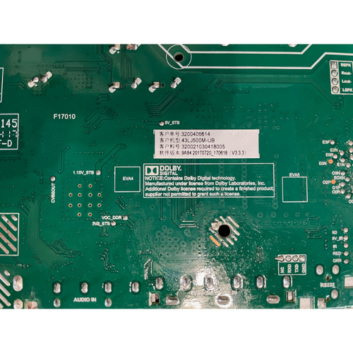 LG 43LJ500UM-UB Main Board/Power Supply 3200406614 / TP.MS3553.PB765