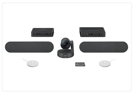 Logitech Rally Plus w/white mics