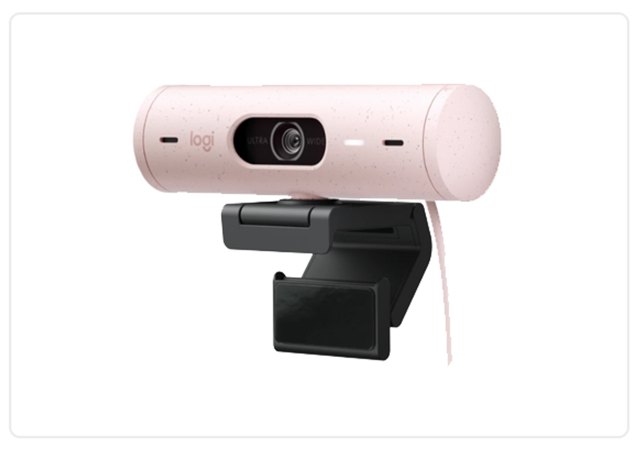 The Logitech BRIO 500 in Rose