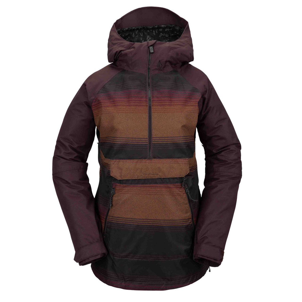 Volcom Womens Mirror Pullover Shell Technical Snow Jacket Stripe - Hyped  Sports