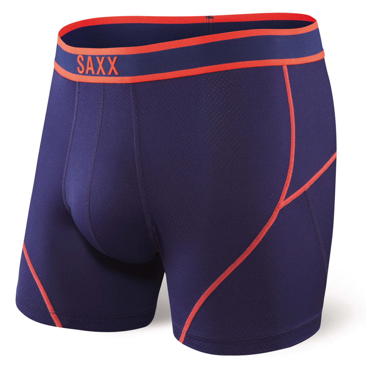 Saxx Kinetic Train 2 in 1 Shorts Blue Lined Built In Brief Elastic Sz S Men  NEW