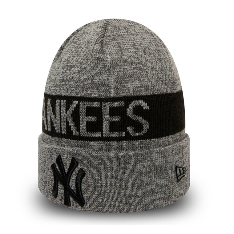 New Era MLB New York Yankees Marl Cuff Knit Black Graphite Beanie OSFA