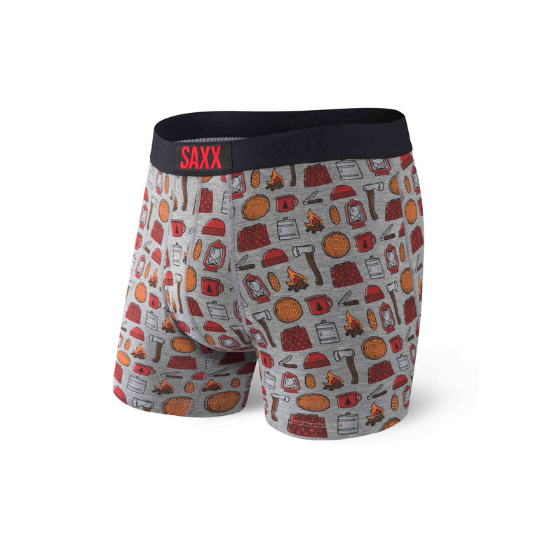 SAXX Ultra Everyday Boxer Brief Fly Grey Heather Lumberjack