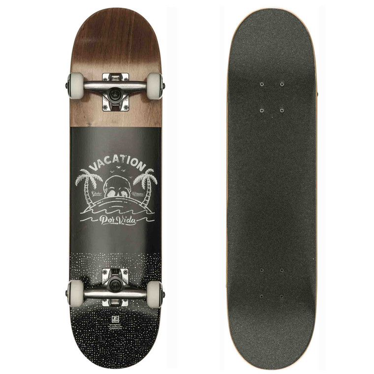 Globe Youth Complete Por Vida Mid 7.6" Skateboard Brown Black