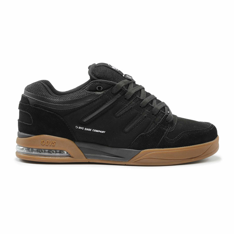 DVS Tycho Trainers Shoes Black Black Gum Nubuck