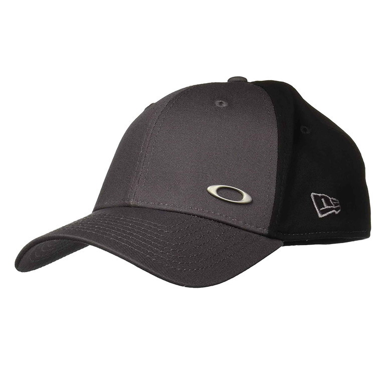 Oakley Tinfoil New Era 39THIRTY Hat Cap Grigo Scuro Medium Large