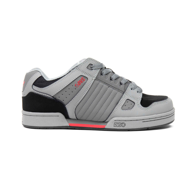 DVS Celsius Trainers Shoes Charcoal Black Red Nubuck