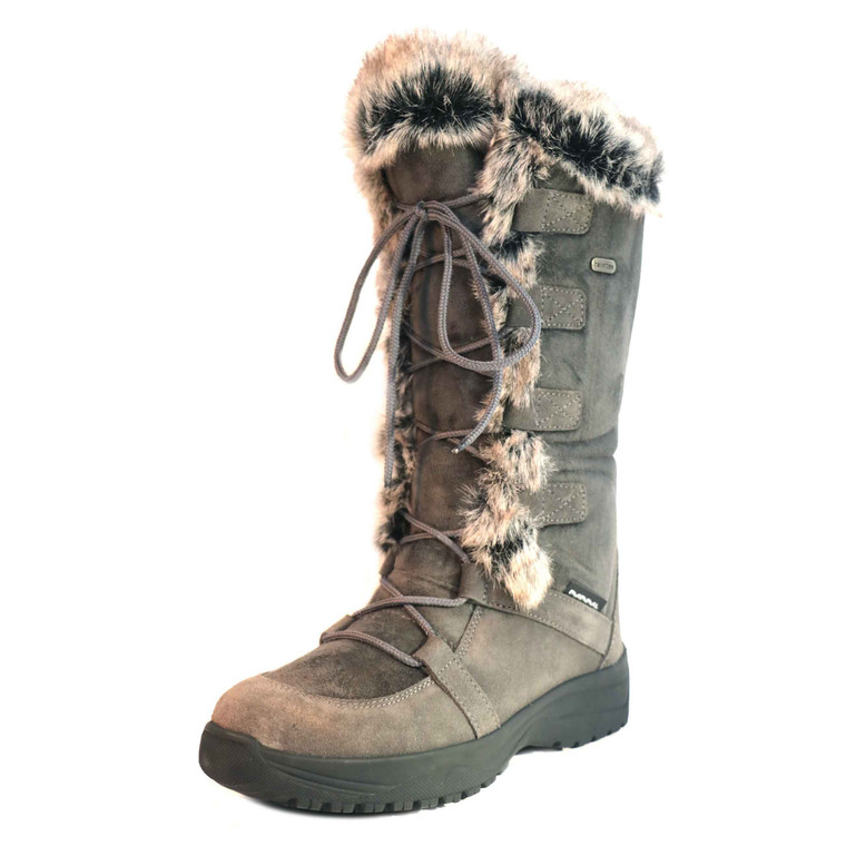 Mammal Womens Winter Ice Grip Full Height Boots Lucia 2 OC Grey