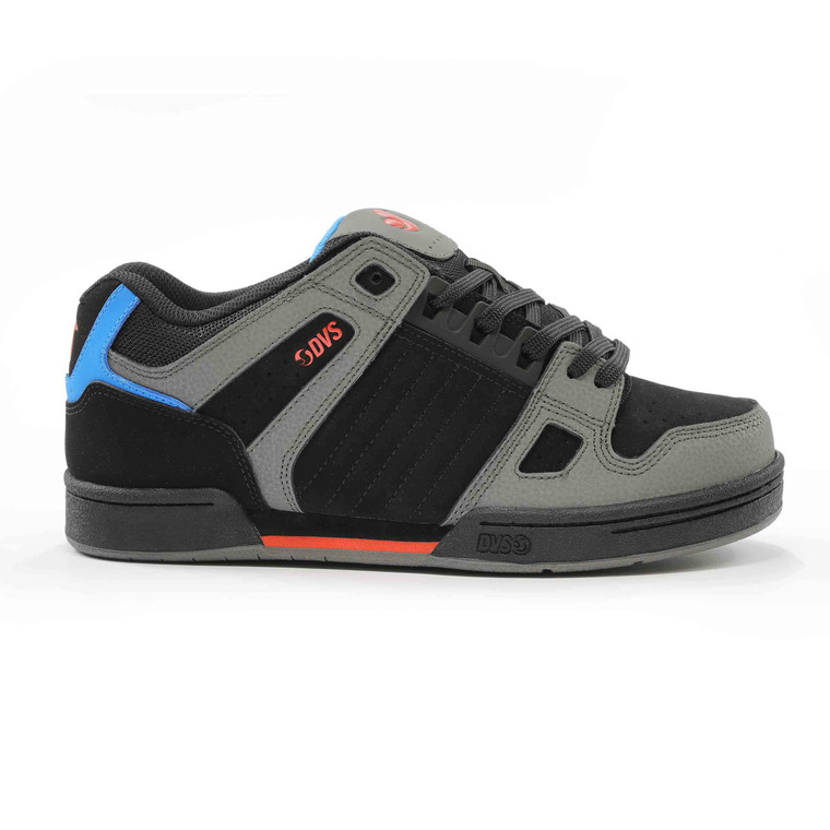 DVS Celsius Shoe Black Charcoal Blue Fiery Red Nubuck UK 9.5 | US 10.5 | EU 44.5