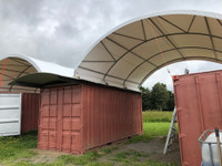 Shipping containers painted with ClimoPlate Top Coat