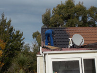 Roof GilsoFlex painted over with ClimoPlate Top Coat