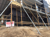 biosymph - timber framing treated with BitPost Timber Stain and Preserver