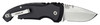 Hogue A01-MicroSwitch Automatic Folder: 1.95" Drop Point Blade - Tumbled Finish, Matte Black Aluminum Frame - 24120