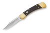 Buck Knives 0110BRSA 110 Auto Plain Edge Clip Point 420HC Blade - Ebony Handle w/Brass Bolsters